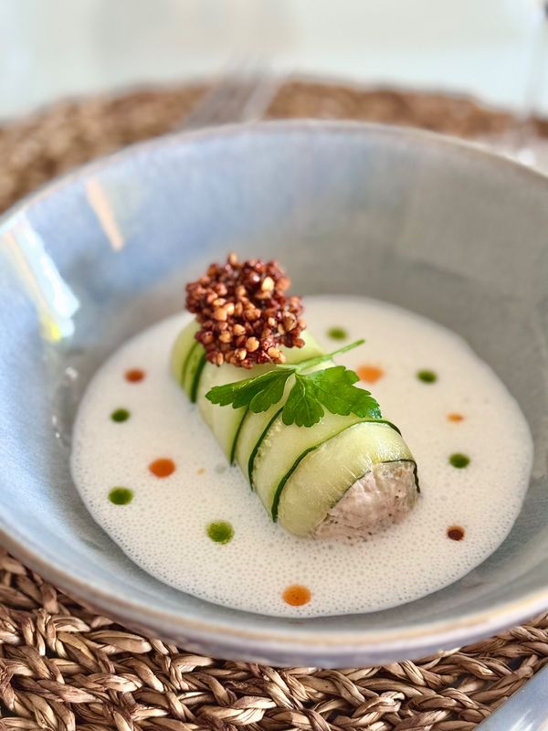Fresh goat cheese-stuffed zucchini roll — photo 3