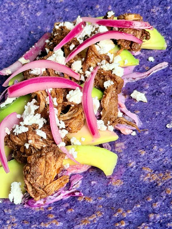 Purple Mexican-style tacos — photo 2
